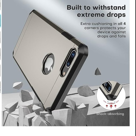 ImpactStrong iPhone 7/8 Case, Heavy Duty Dual Layer Protection Cover Heavy Duty - Picture 7 of 11